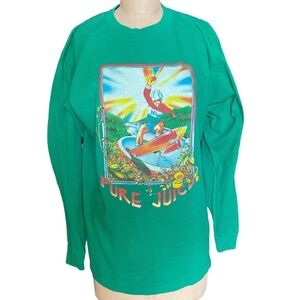 Vintage 90s Board SIMS Co. skateboard long sleeve t shirt Green Sz L/G